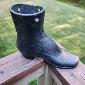 Antique Cast Iron Mens Boot Shoe Mannequin No Buttons RARE Doll Store Display